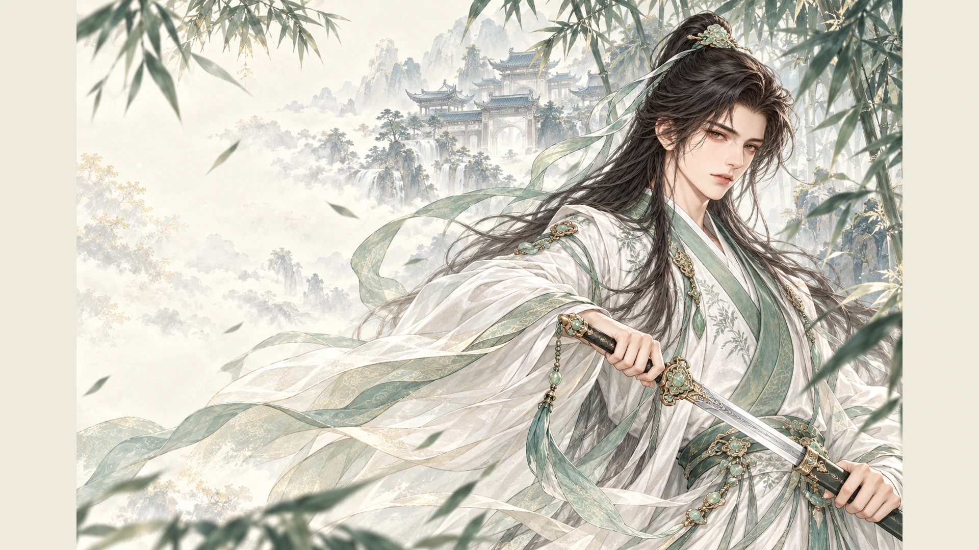 中式仙侠RPG — 宣传合成 · 非实机截图